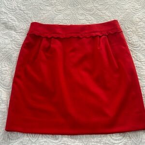 J. Crew Orange Wool Mini Skirt Lined Sz 4